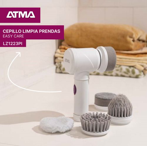 Cepillo Eléctrico ATMA Limpia Prendas Y Zapatillas 5 En 1