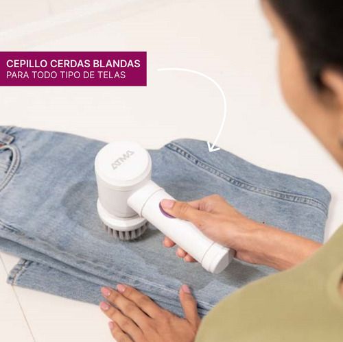 Cepillo Eléctrico ATMA Limpia Prendas Y Zapatillas 5 En 1