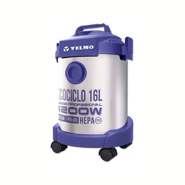 Aspiradora Yelmo 16 Lts 1200W Tambor Acero Inoxidable