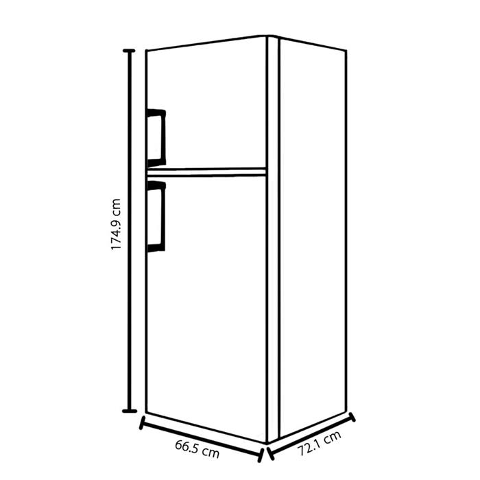 Heladera Kohinoor Top Mount Con Freezer 413 Litros 220v Blanco