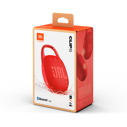 Parlante Jbl Clip 5 Con Bluetooth Impermeable Rojo