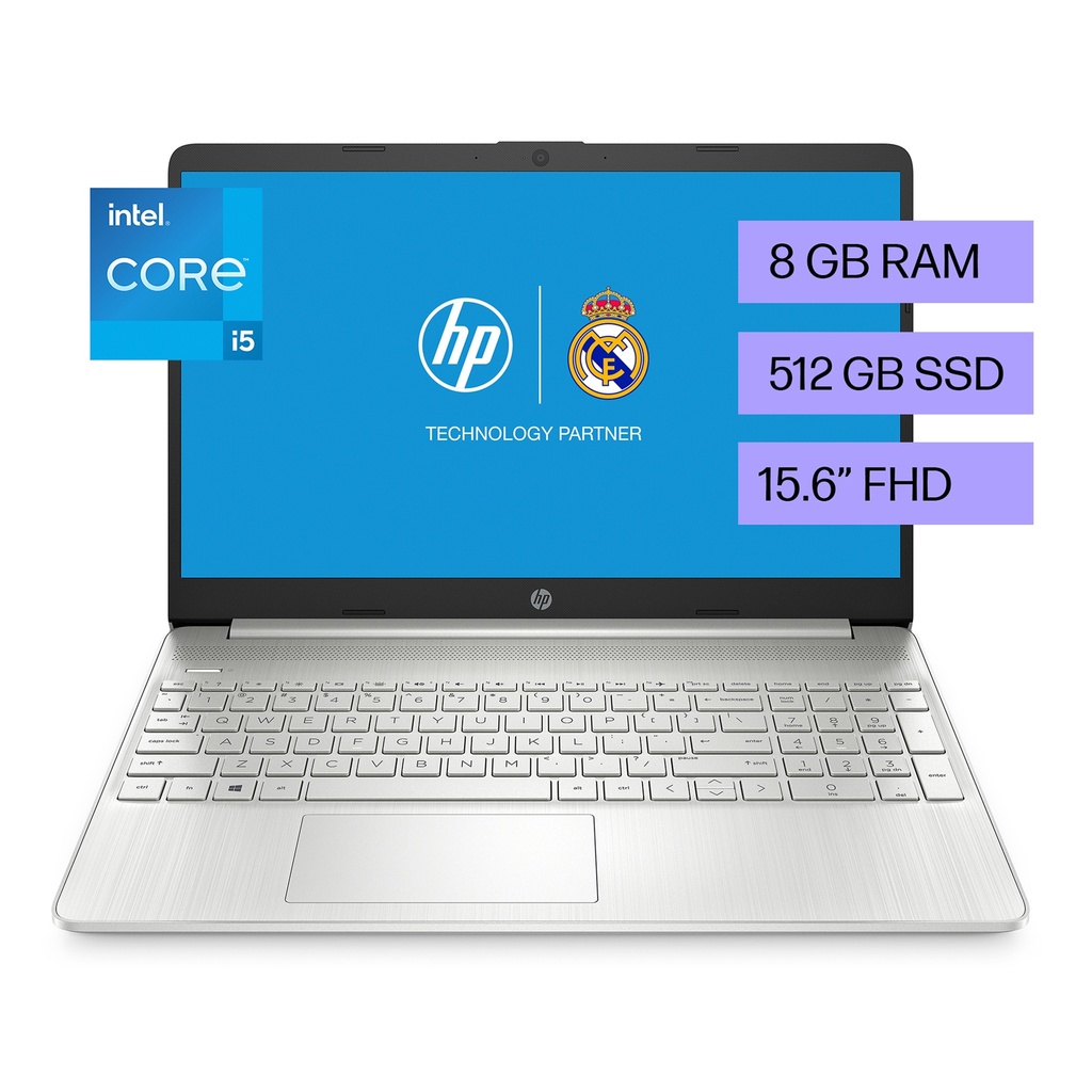 Notebook HP 15-Dy5001La Intel Core I5-1235U 8GB RAM 512GB SSD 15 6” Full HD