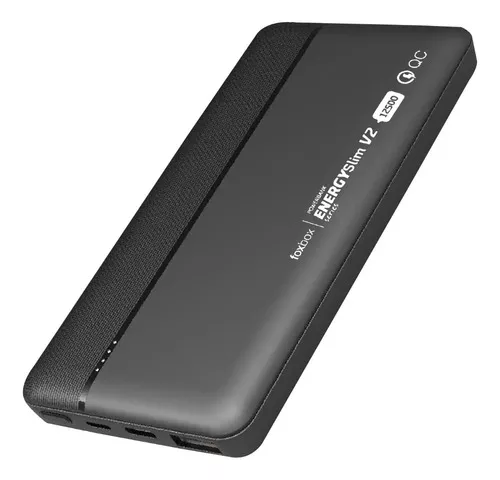 Powerbank Foxbox Energy Slim V2 12500 Mah Negro