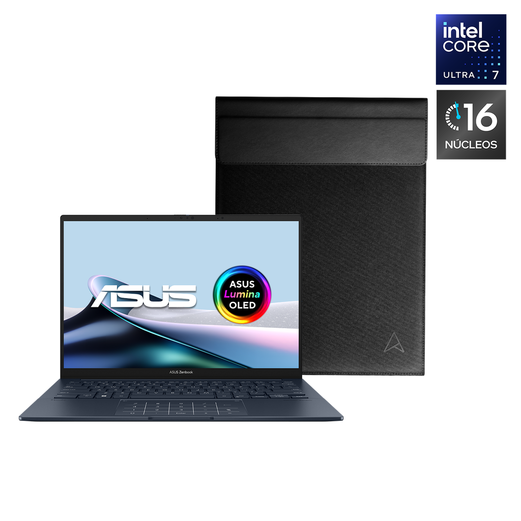 Notebook Asus Zenbook 14 Oled Intel Core Ultra 7 De 16 Núcleos - Intel Evo Edition 16Gb 1Tb Ux3405Ma-Qd270W