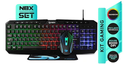 Kit Gaming Nbx Teclado, Mouse Y Pad Rgb Negro