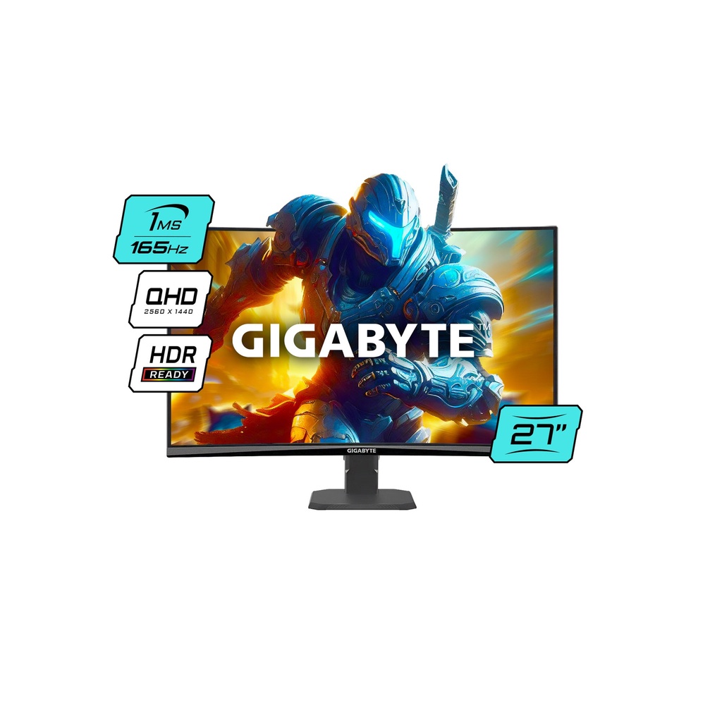 Monitor Gamer Gigabyte Curvo 27" QHD 165Hz 1Ms - GS27QC