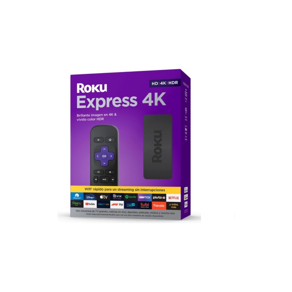 Roku Express 4K Streaming Tv Control Remoto 3940Mx 1Gb Negro