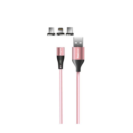 [FB-6487] Cable Foxbox Magnet Lightning C Rosa