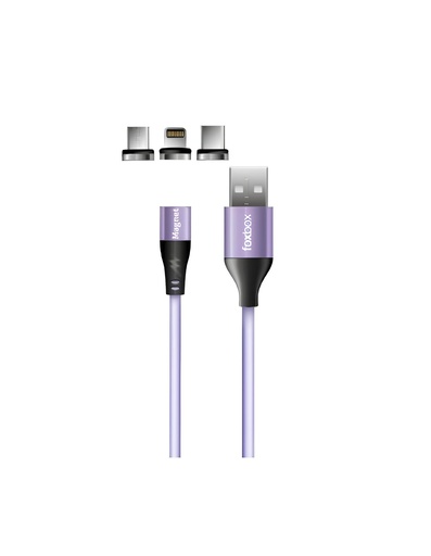 [FB-6490] Cable Foxbox Magnet Lightning C Violeta 