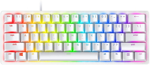 [RZ03-03390400-I] Teclado Gamer Razer Huntsman Mini Qwerty Inglés Us Color Mercury Con Luz Rgb