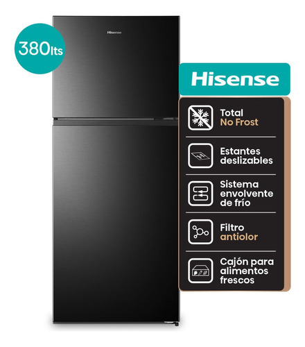 [91RD-49WRB] Heladera Hisense Top Mount No Frost 380 Litros      