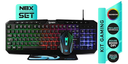 Kit Gaming NBX Teclado, Mouse Y Pad RGB Negro