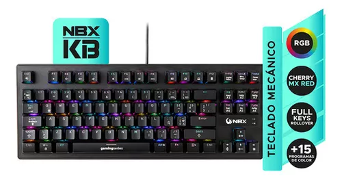 [94NBX-KB3000CH] Teclado NBX Gaming Mecánico Usb Rgb Español Qwerty