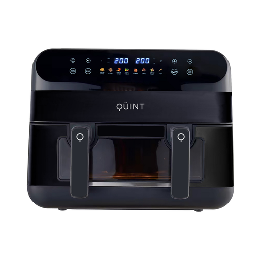 [FBX-ARS10LNVEXA] QÜINT Freidora de Aire 10L Digital Doble Bandeja Negra